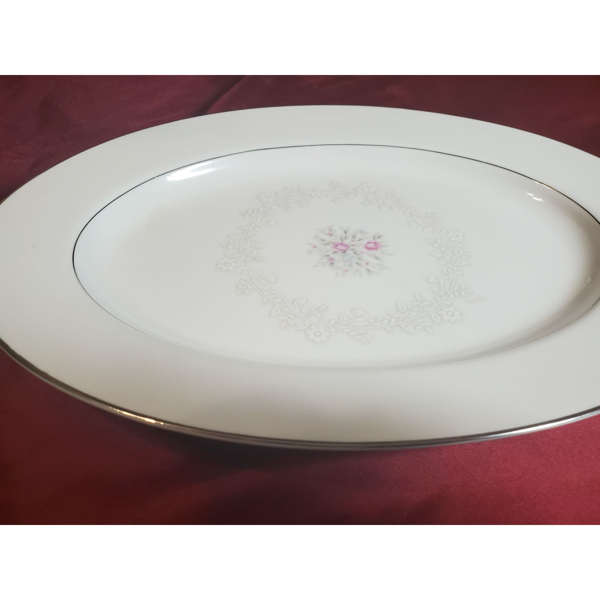 Vintage Nasco Sweet Afton Fine China Japan Flowers Oval Etsy