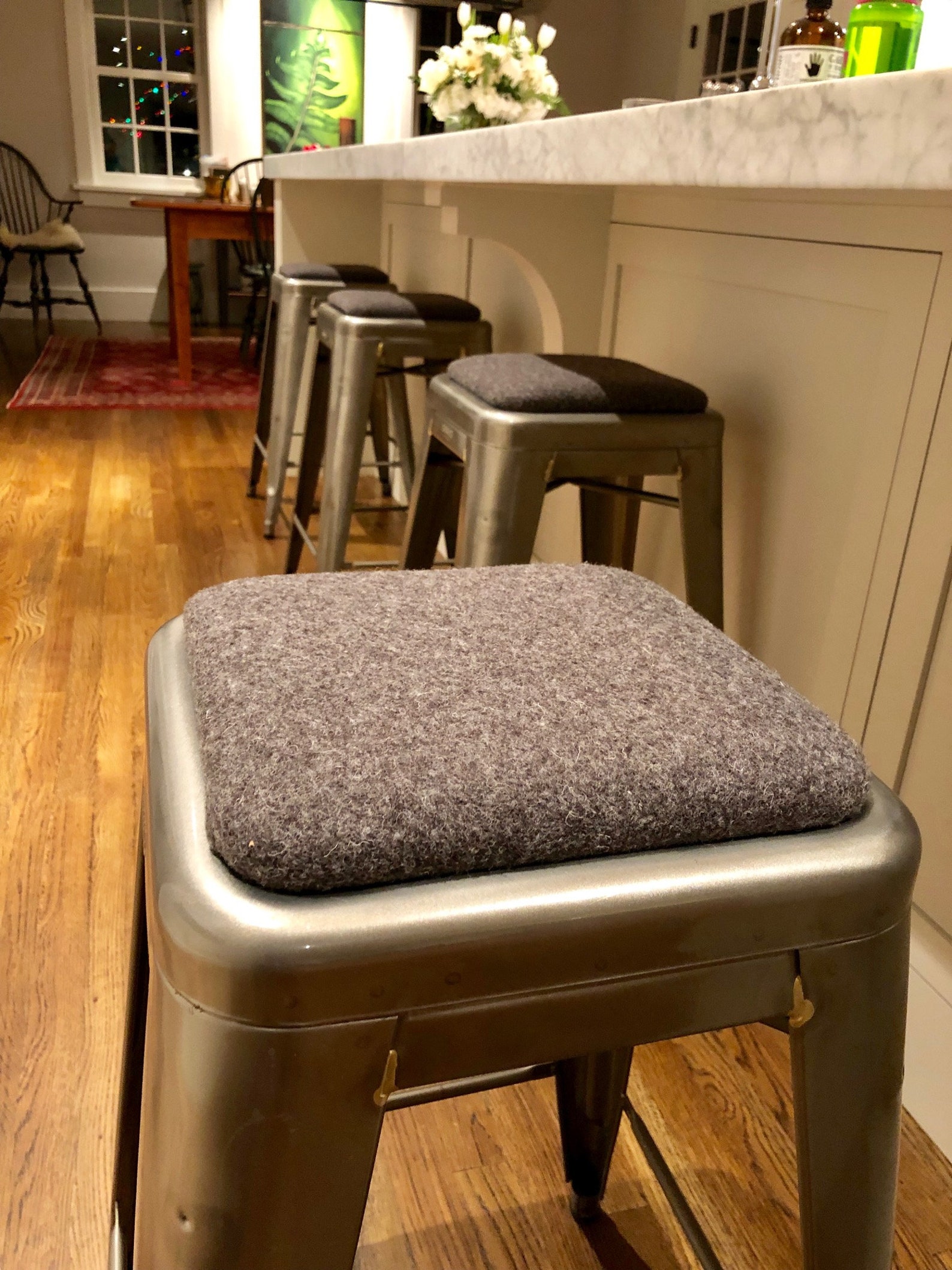 Custom Fabric Rounded or Square Cushion for Metal Stools and Etsy