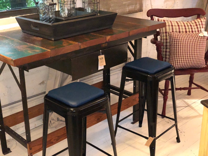 Square Stool Cushion for Metal Industrial Modern & Farmhouse Etsy