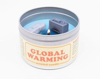 Global Warming Scented Candle | Climate change adds a lighthearted sense of fun to any room! | Well actually it doesn't