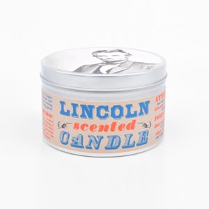 Abraham Lincoln Scented Candle | Funny Gift for Dad | Civil War history gift | Presidential gift | Gift for history buff