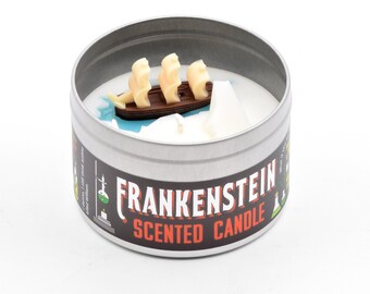 Frankenstein Duftkerze | Geschenk für Englischlehrer | Geschenk für verrückte Wissenschaftler | Geschenk für Monster