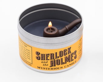 Sherlock Holmes Scented Candle | Funny candle | Gift for a detective | Solve the mystery of why this candle smells like tobacco