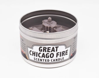 Great Chicago Fire Scented Candle | Great gift for someone from Chicago to remind them of how their city burned down once