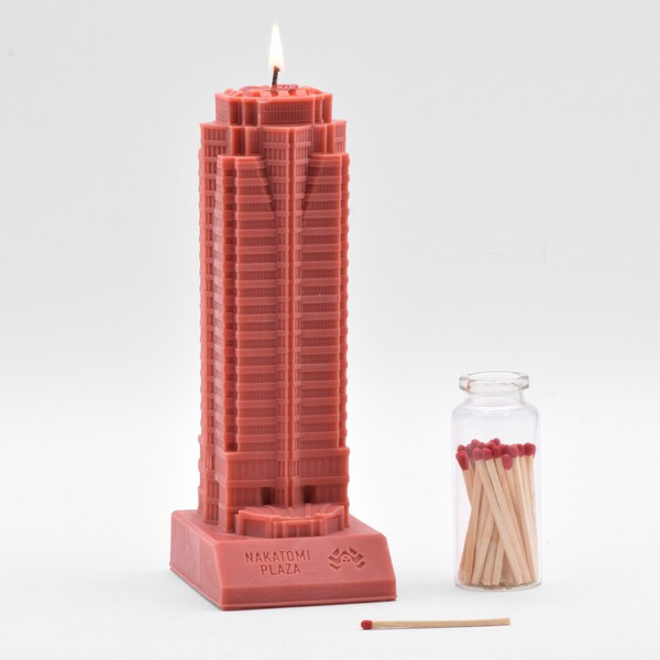 Nakatomi Plaza Candle - Smells like a Christmas tree because Die Hard is a Christmas movie - Avenge Hans Gruber by burning this candle down