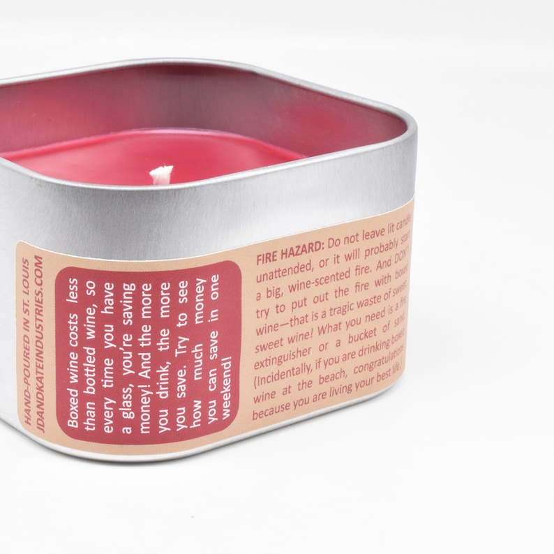 Boxed Wine-Scented Candle Funny candle BFF gift for a wine lover Or a wine snob, we suppose image 6