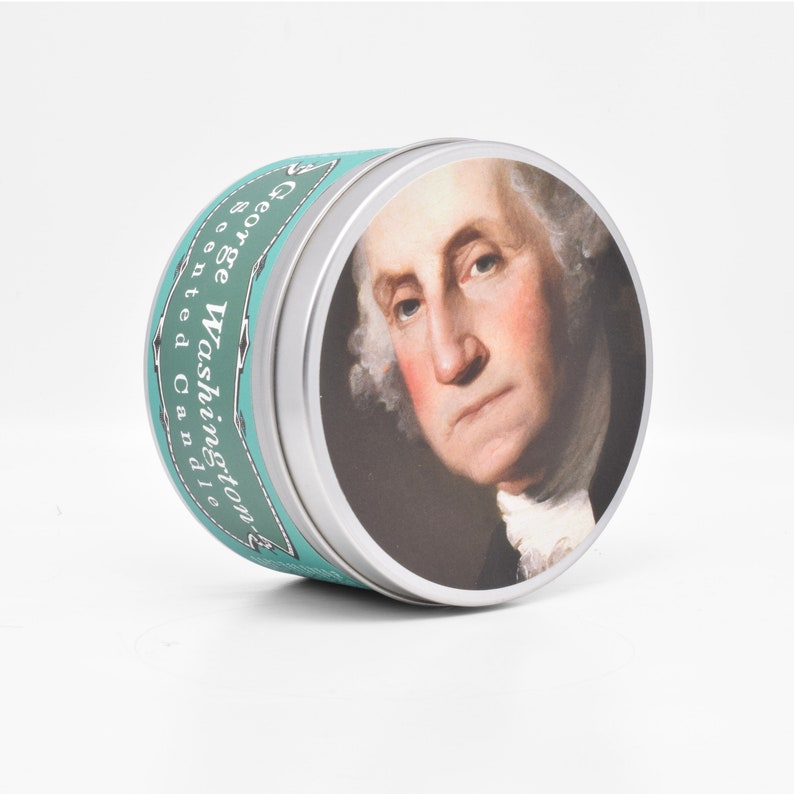 George Washington Duftkerze Lustiges Geschenk für Papa Geschichtsliebhaber Geschenk Lustiges Vatertagsgeschenk Bild 9