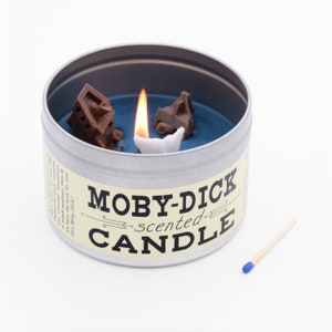 Moby-Dick Duftkerze | Buchliebhaber Geschenk für Ihn | Literaturkerze | Kerze für Walliebhaber