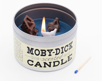 Moby-Dick Scented Candle | Book lover gift for him | Literary candle | Candle for whale enthusiasts