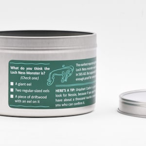 Loch Ness Monster Candle Smells like pine trees because there are lots of trees in Scotland and also maybe Nessie is a floating log image 7