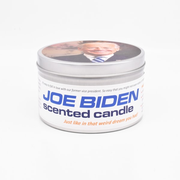 Parfumée Joe Biden | Bougie amusante | Cadeau pour les démocrates, ou quelqu'un du Delaware, ou Barack Obama |