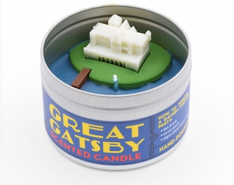 Great Gatsby Scented Candle | Gift for English Teacher | Gift for Enigmatic Millionaire who Symbolizes the American Dream