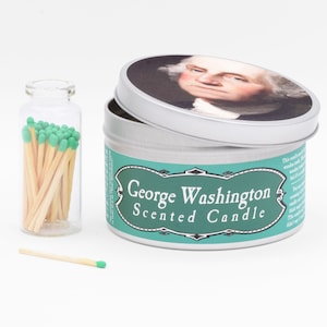 George Washington Duftkerze | Lustiges Geschenk für Papa | Geschichtsliebhaber Geschenk | Lustiges Vatertagsgeschenk