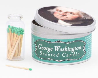 George Washington Scented Candle | Funny Gift for Dad | History Buff Gift | Funny Father&#39;s Day Gift
