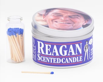 Ronald Reagan Scented Candle | Funny Gift for a Republican | GOP | Conservative | Funny 80s gift | Cold War | Jellybeans