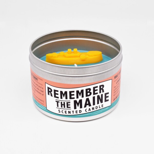 Remember the Maine Scented Candle | Great gift for a Spanish-American War Enthusiast | If such a person exists