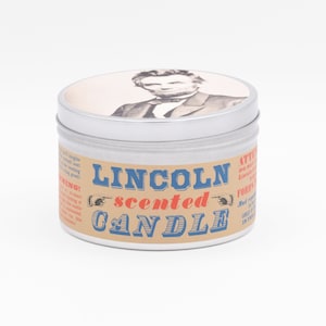 Abraham Lincoln Scented Candle | Funny Gift for Dad | Civil War history gift | Presidential gift | Gift for history buff