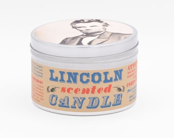 Abraham Lincoln Scented Candle | Funny Gift for Dad | Civil War history gift | Presidential gift | Gift for history buff