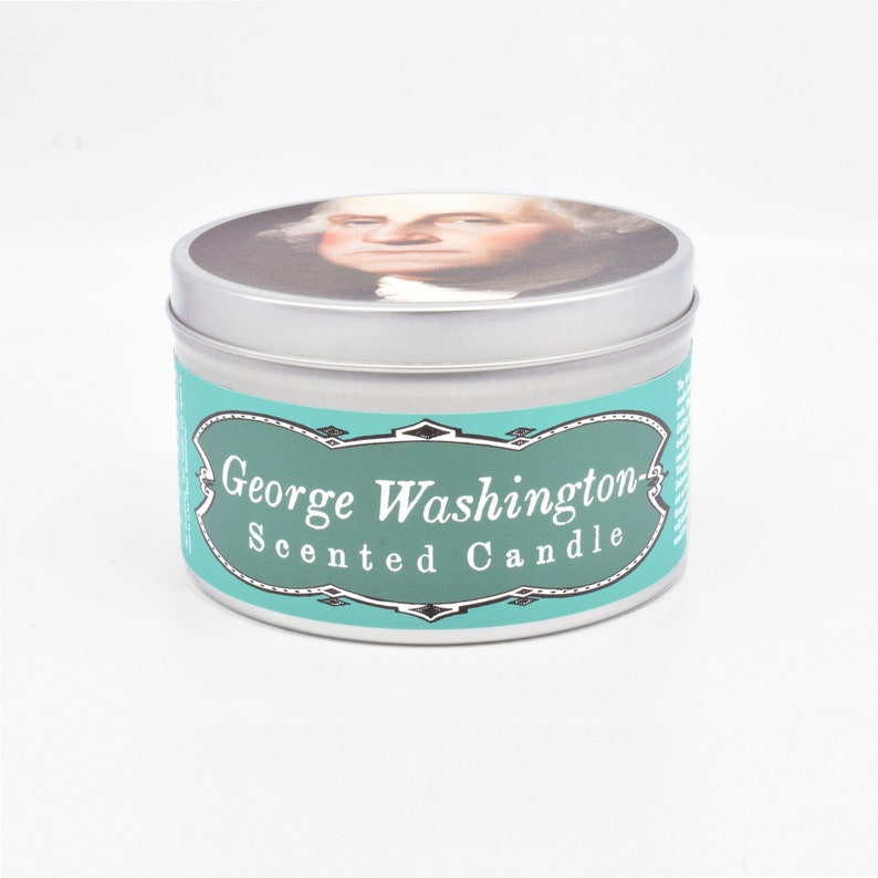 George Washington Duftkerze Lustiges Geschenk für Papa Geschichtsliebhaber Geschenk Lustiges Vatertagsgeschenk Bild 8