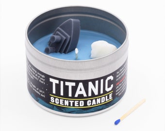 Titanic Candle | Funny Candle | White Elephant Gift | Funny home decor | Shipwreck | Cruise ship and iceberg | Ocean scent | Funny Gift