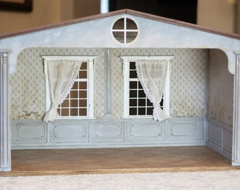 Handmade Dollhouse Diorama with a roof 1:6 scale for doll 12inch 30cm for Blythe and similar dolls ready to ship