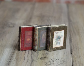 Handmade Old Books set 3 pieces 1:6 scale 12inch 30cm doll