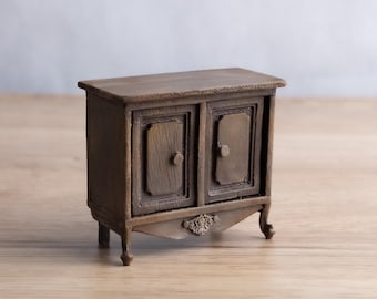 Handmade 1/12 scale chest of drawers
