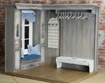 Handmade dollhouse, wardrobe  for Blythe doll  1:6 scale