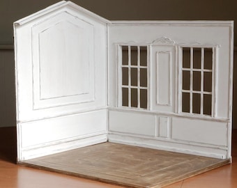 Casa de muñecas hecha a mano a escala 1/6