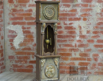 Handmade Standing Clock  Miniature 1:6 scale 12inch 30 cm for Blythe and similar dolls ready to ship