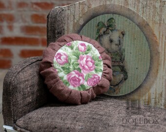 Handmade pillow  Miniature 1:6 scale ideal for Blythe ready to ship