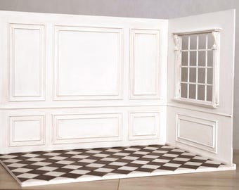 Casa delle bambole fatta a mano in scala 1/6