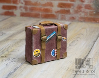 Handmade suitcase 1/6 scale ideal for Blythe ready to ship