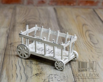 Handmade flowerbed cart 1:6 scale ideal for Blythe ready to ship