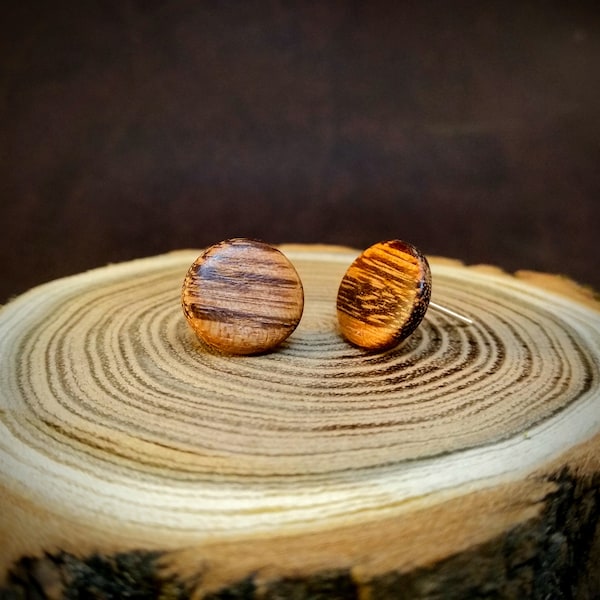 Tigerwood Earrings, handmade