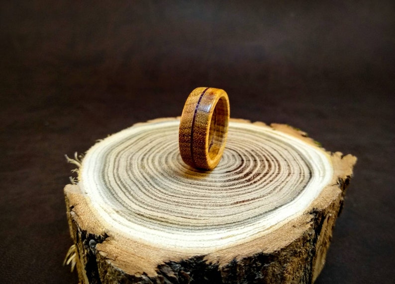 Inlayed Wood Ring Canarywood