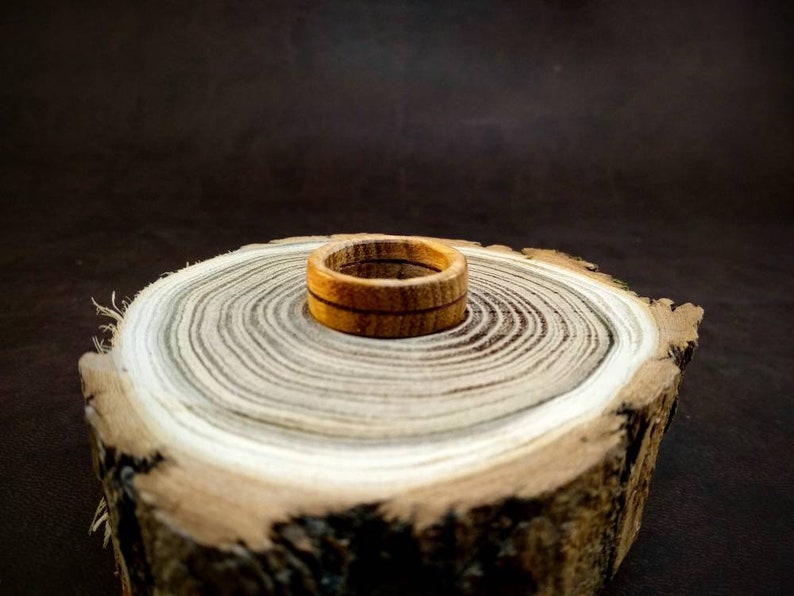 Inlayed Wood Ring Canarywood