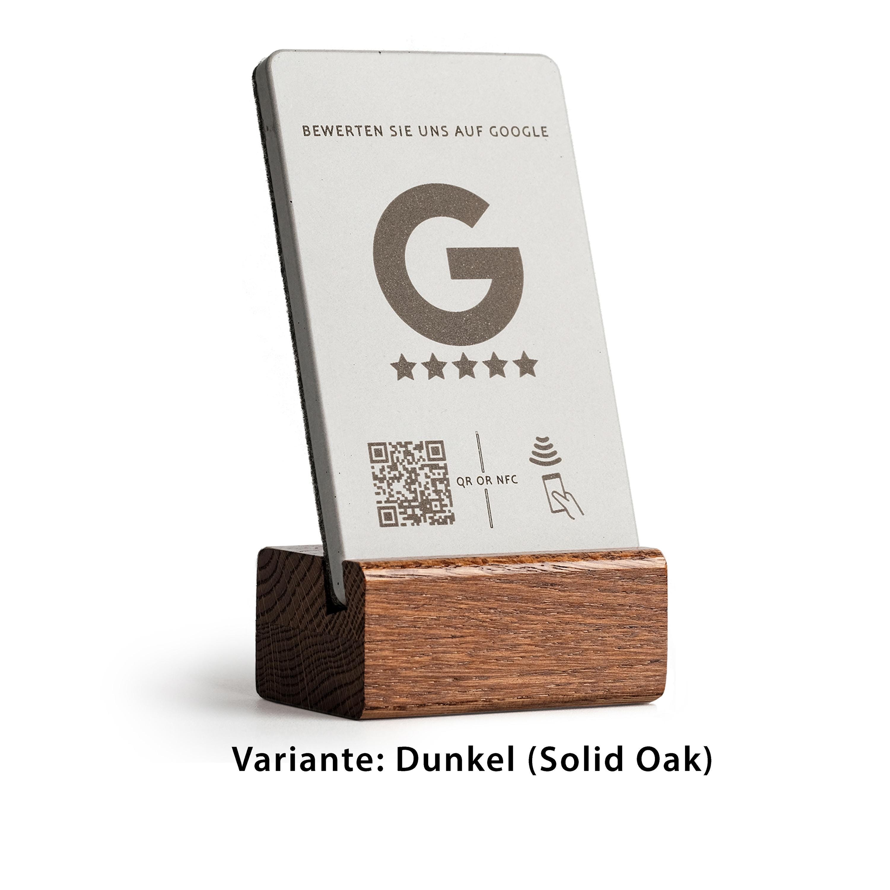 Google-Bewertungsaufsteller Mit NFC & QR-Code – DIN A6, Transparent Für Theke & Empfang