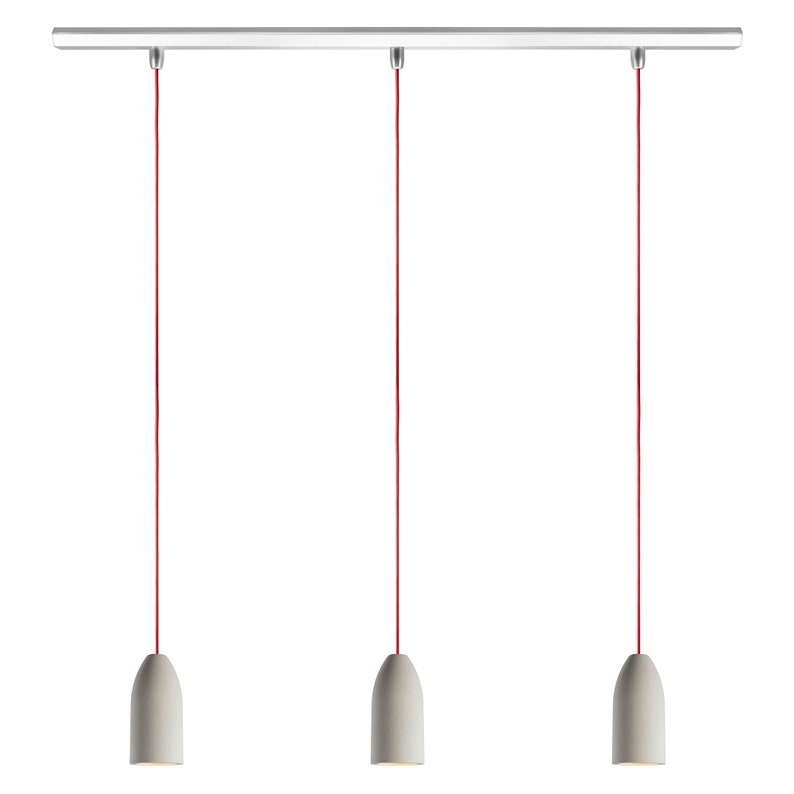 Pendant lamp concrete light edition, textile cable, ceiling track aluminum, GU10 Philips LED dimmable, pendant lamp dining table image 6