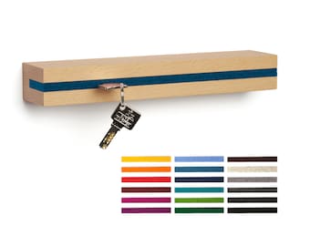 Key board wood made of beech with felt insert, made in Germany, key board, key bar with shelf, key holder