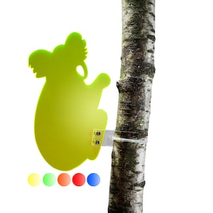 Suncatcher &quot;Koala&quot; made of transparent plexiglass, fluorescent, luminous edges, 20 cm height, with mounting material, 100 % made in Germany