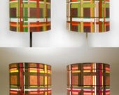 set of hand-painted lamp shades