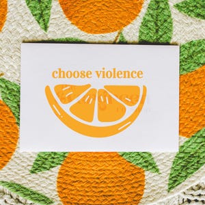 Elige la violencia CUARTA ALA Llama de hierro Tormenta de ónix Merchandising / Calcomanía Booktok Bookish / Calcomanía para coche Violet Sorrengail Xaden Riorson Naranjas y daga imagen 3