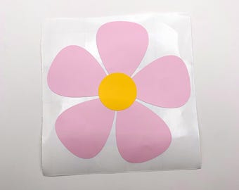 Discounted: Oops! Retro Block Flower Vinyl Decal