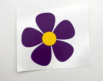 Discounted: Oops! Retro Block Flower Vinyl Decal