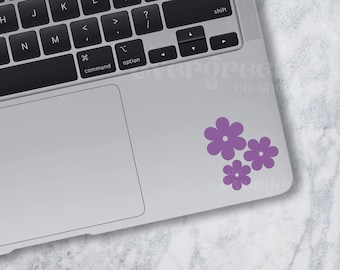 Flower Decal | Rearview Mirror Decal | Laptop Decal | Journal Stickers | Cute Car Accessories | Waterproof Vinyl, Girly Car Decal, Stickers