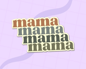Mama Sticker | Waterproof Matte Finish | Stacked Sticker, Gift For Mom, Laptop Vinyl Sticker, Water Bottle Label, Laptop Decals