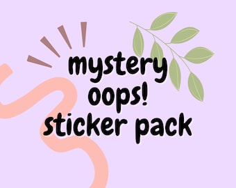 Mystery "Oops!" Sticker Pack | Contains 5 Stickers