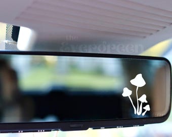 Calcomanía para espejo con forma de hongo / Calcomanía para espejo de automóvil / Calcomanía con forma de hongo / Calcomanía para espejo / Calcomanía linda para automóvil, calcomanía para computadora portátil, calcomanía para diario, vinilo resistente al agua
