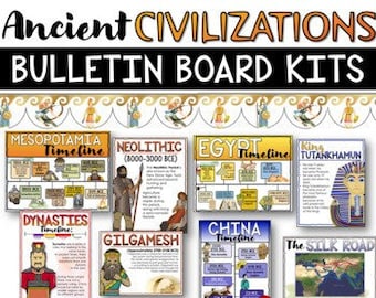 Ancient Civilizations Bulletin Board Kits - History Posters - Timelines ...